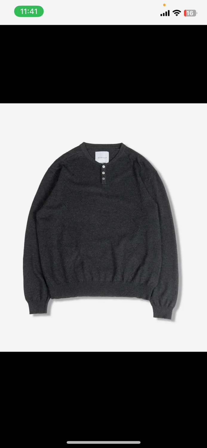 머드솔트 헨리넥 니트 상품이미지1