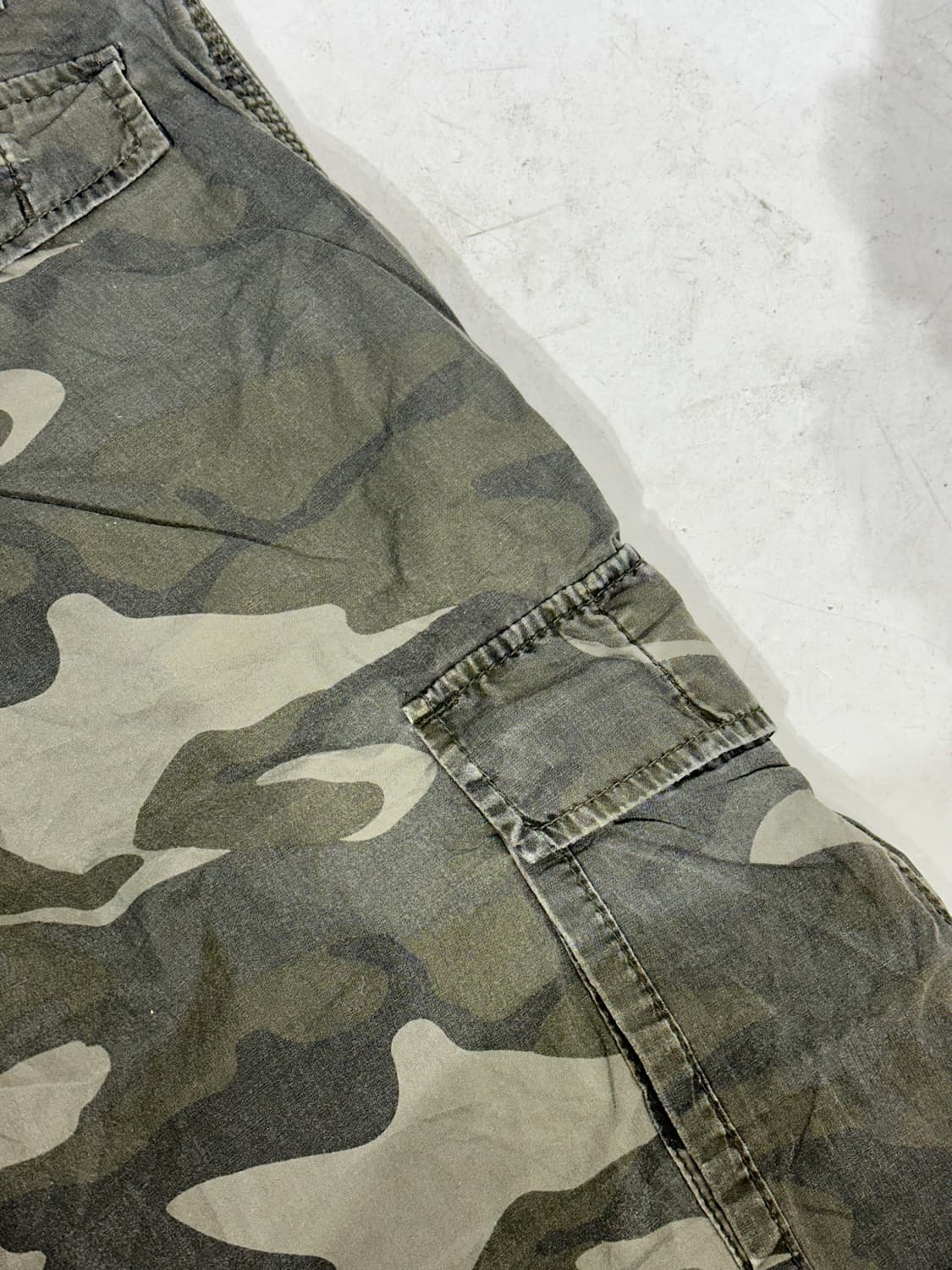 일본 빈티지 카키 와이드 카고 팬츠 밀리터리 카모 바지  상품이미지6