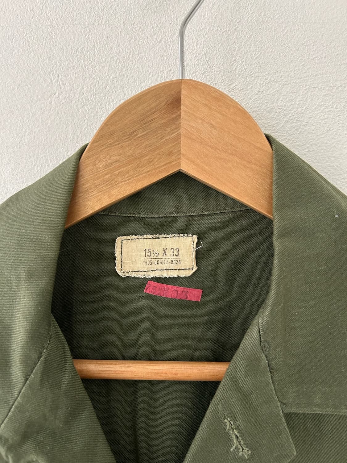 80s US Army og-507 utility shirt. 상품이미지5