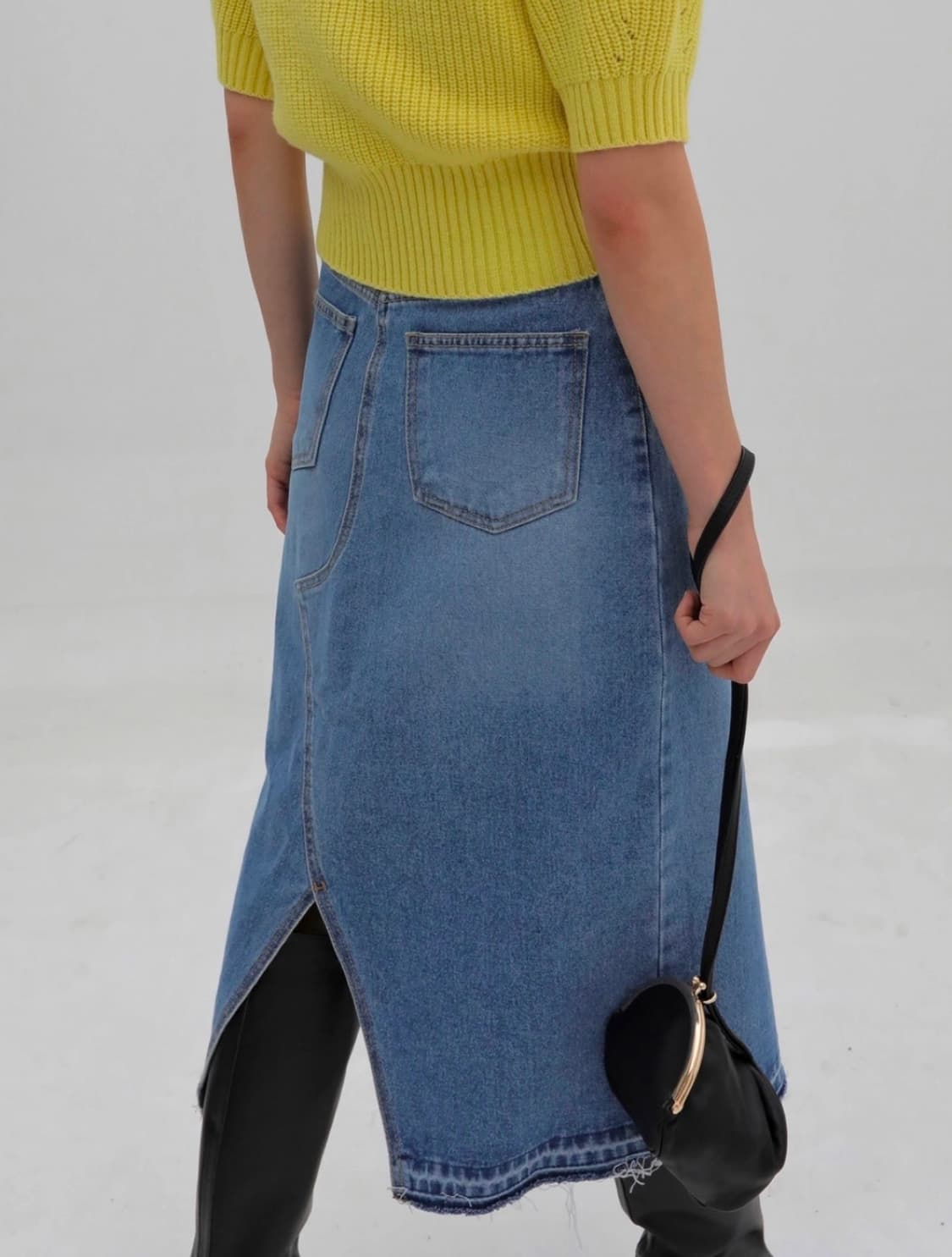 마르헨브리즈 빈티지 데미지 롱 데님스커트 / S 상품이미지5