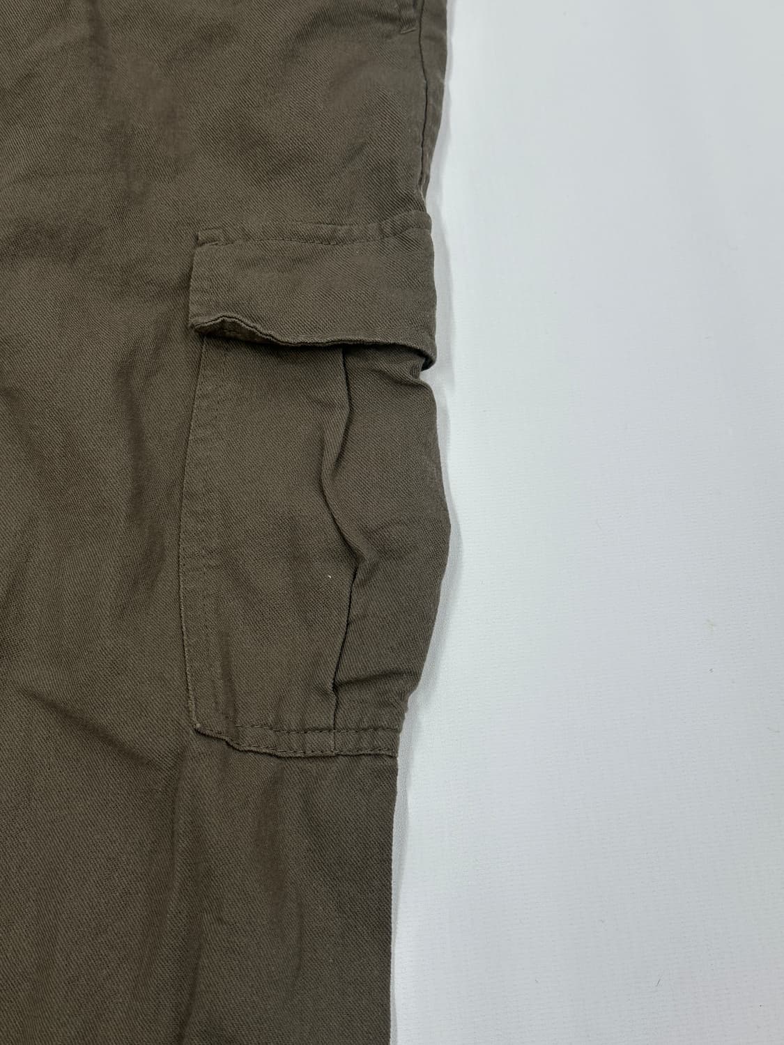 카키 브라운 펑크 카고 코튼 조거 팬츠 포켓 포인트 히피 에스닉  상품이미지5