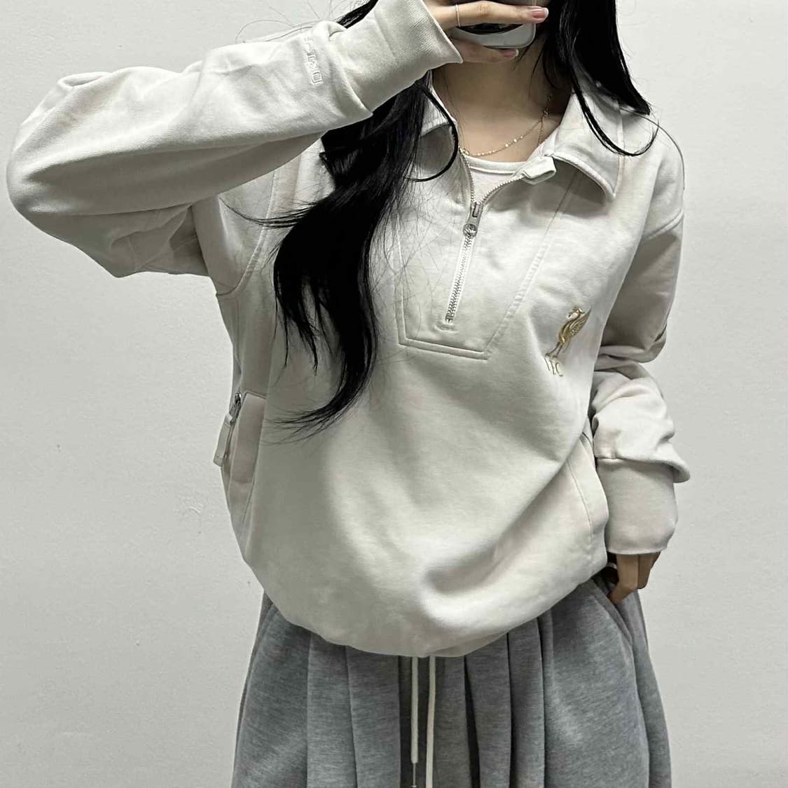 나이키 신형 르브론 X 리버풀 유나폼 하프집 스웨트셔츠 맨투맨(M) 상품이미지1