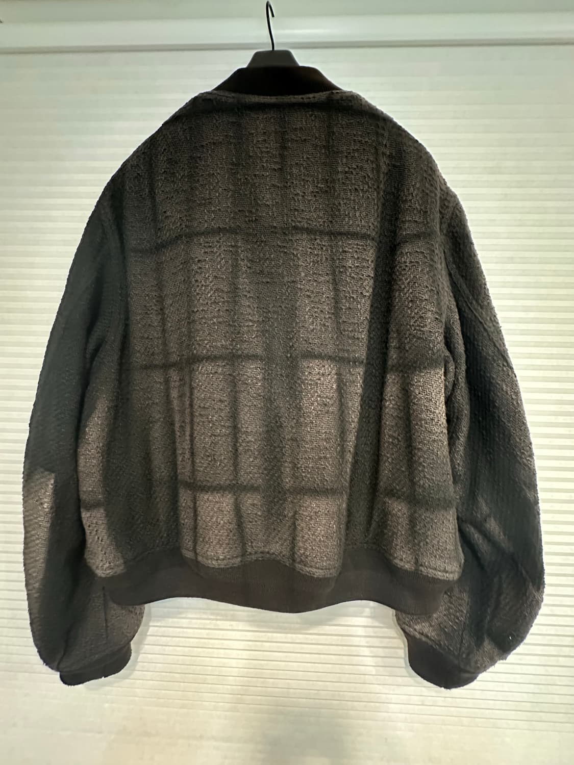 [M]지용킴 23AW 트위드 봄버 자켓 블랙 상품이미지2