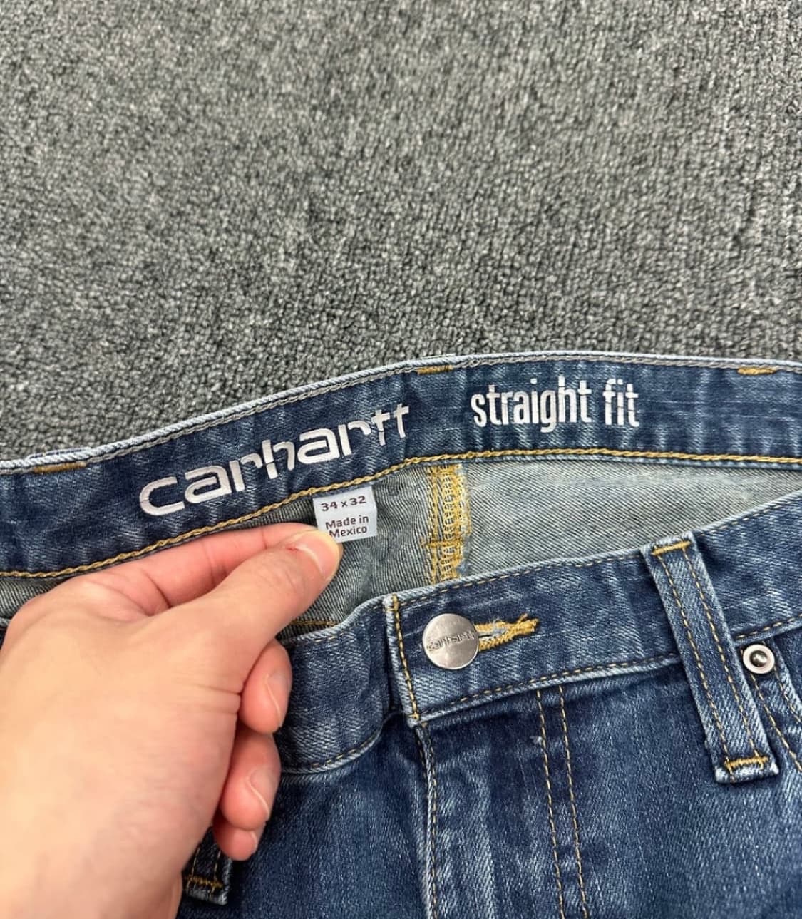 34x32 칼하트 슬림 스트레이트 데님 상품이미지3