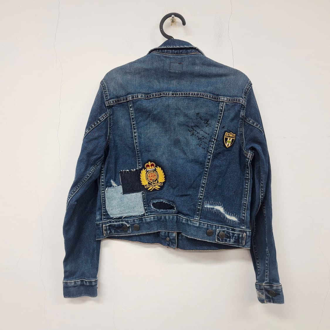 폴로 랄프로렌 21 신형 와펜 패치 데님 자켓 여성 청자켓 XS 상태좋음 상품이미지3