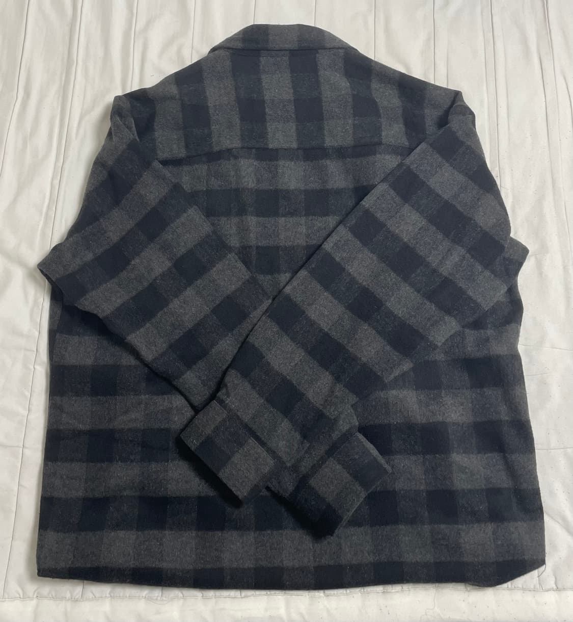 XXL 아이앱 스튜디오 깅엄 체크 셔츠 블랙 화이트 상품이미지3