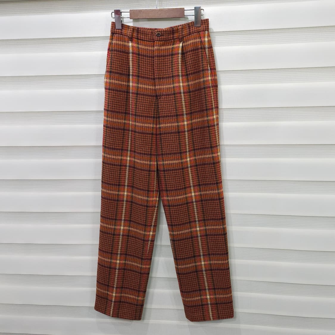 80s ISSEY MIYAKE IS 스포츠 체크울 팬츠- 우먼25 상품이미지1