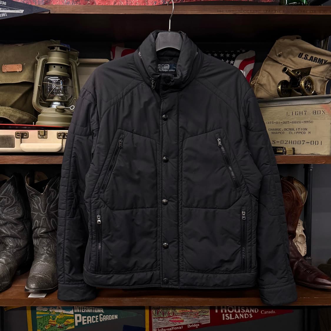 폴로 랄프로렌 아웃도어 테크 웨어 유틸리티 지포 포켓 푸퍼 패딩 자켓 상품이미지1