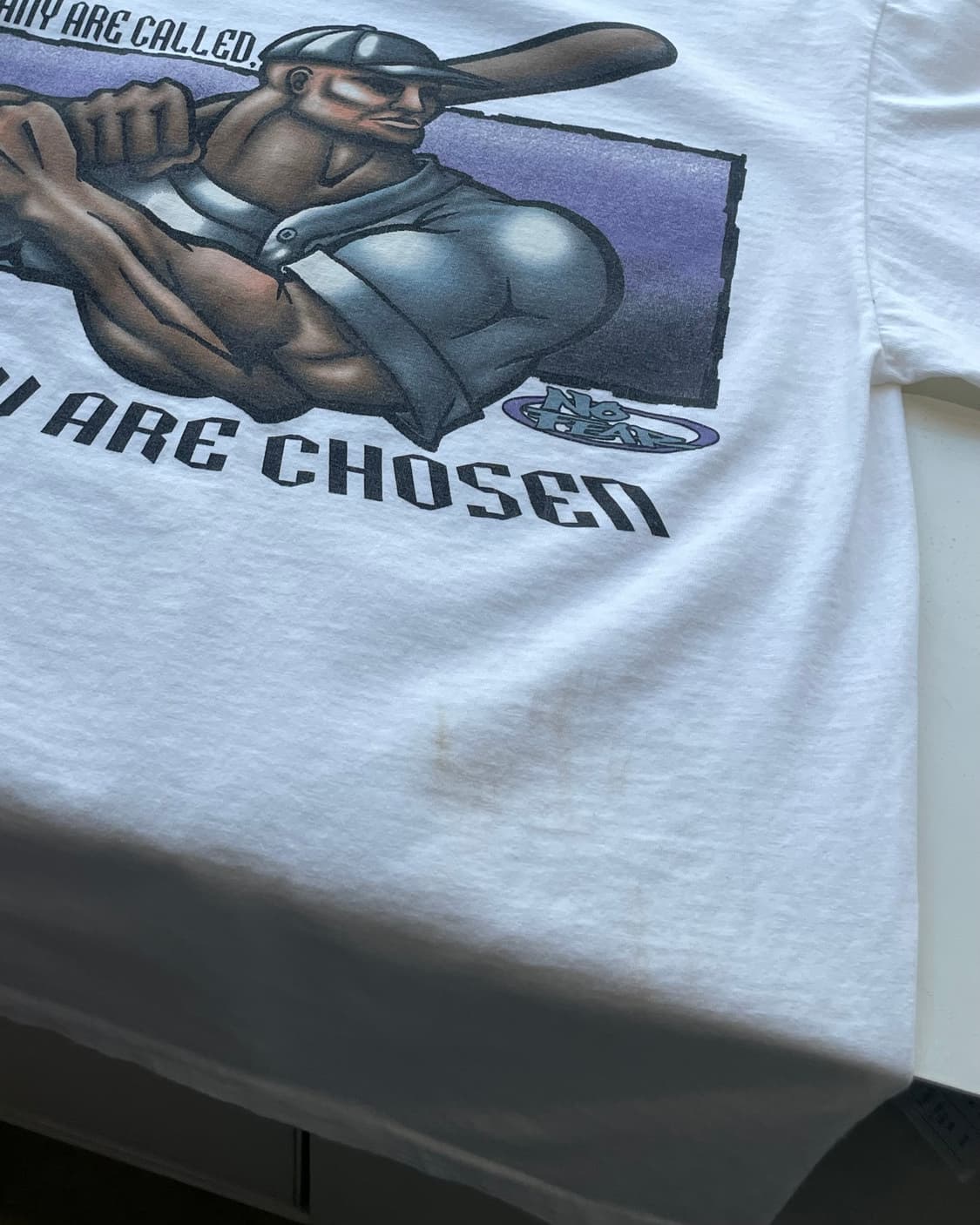 90s USA No Fear “Few are chosen” T-shirt 상품이미지10
