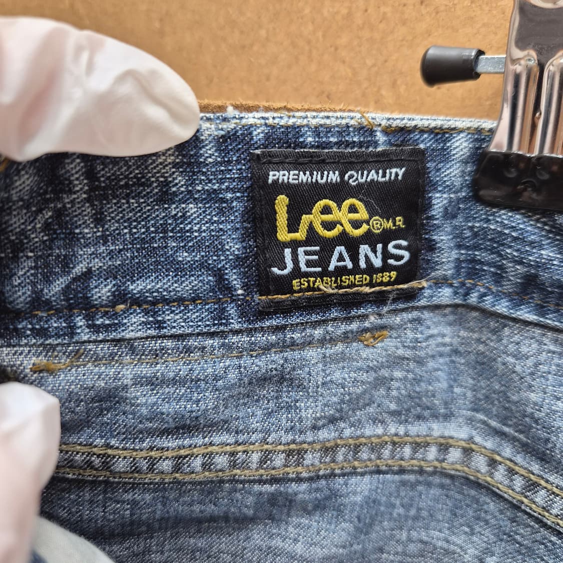 ​Lee 빈티지 워싱 데님 반바지 (중청) 상품이미지5