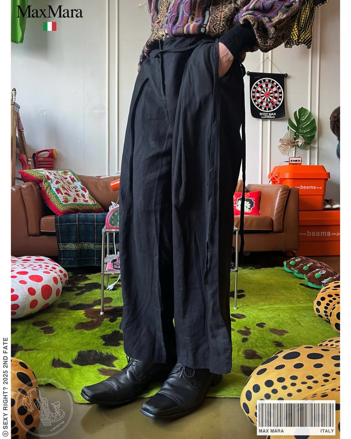 Max Mara Strap Detail Wide Linen Trouser 상품이미지1