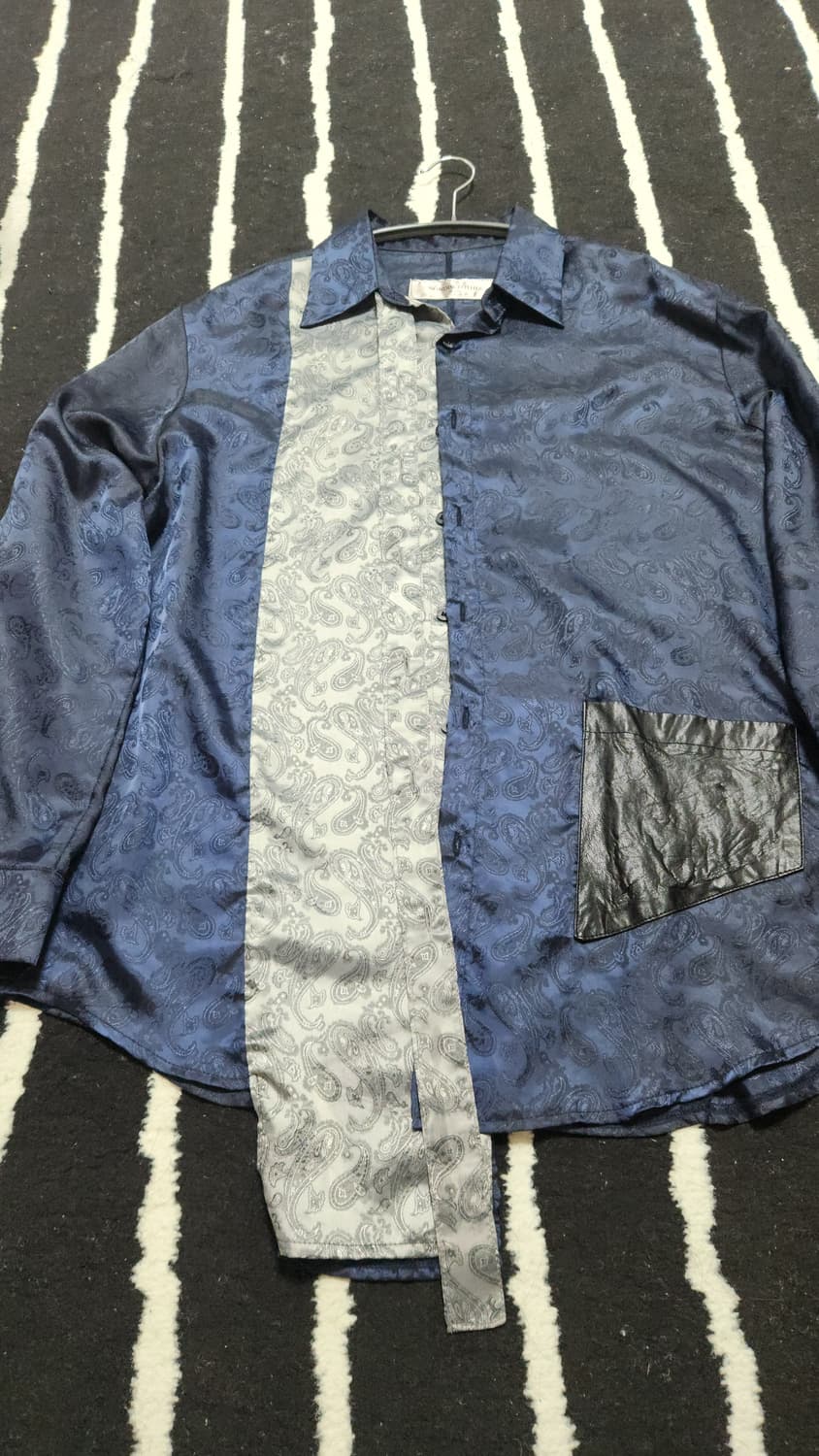 Nondisclothes paisely shirts navy 상품이미지2