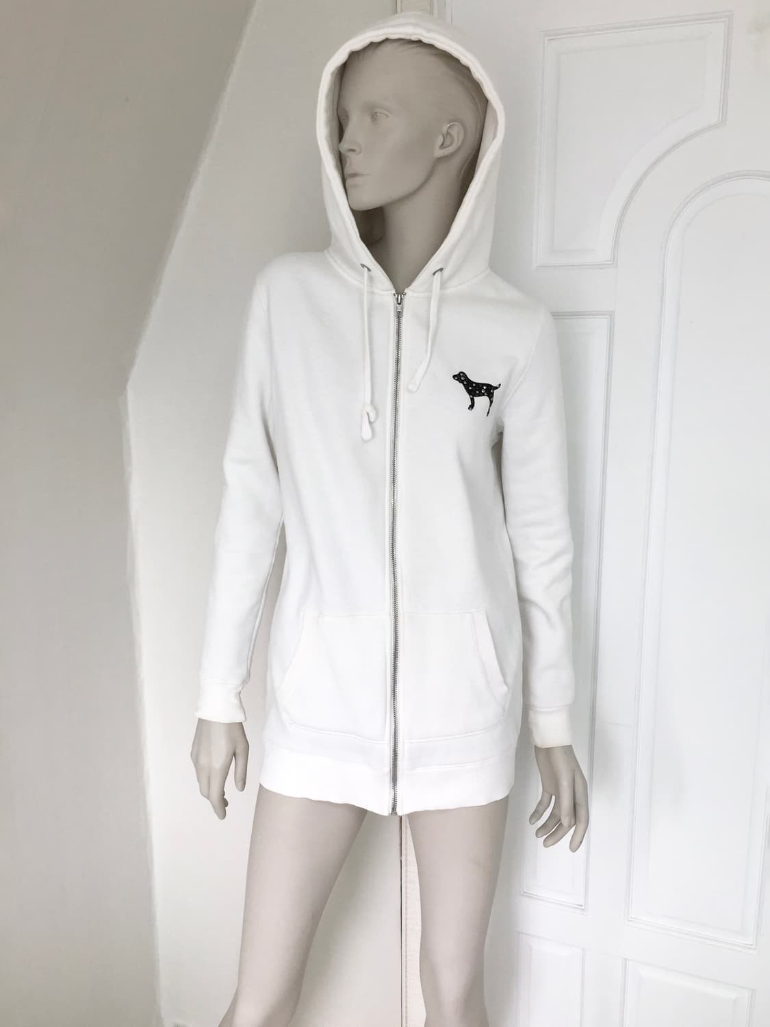 Studded Bold Lettering Zip Hoodie 상품이미지6