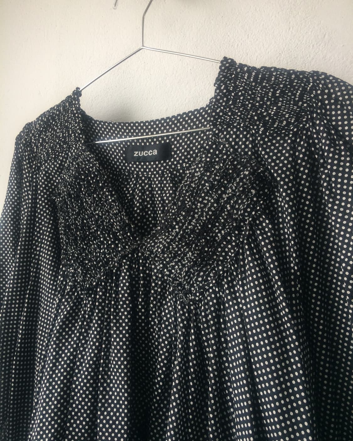 Zucca dot pattern frill blouse 상품이미지5