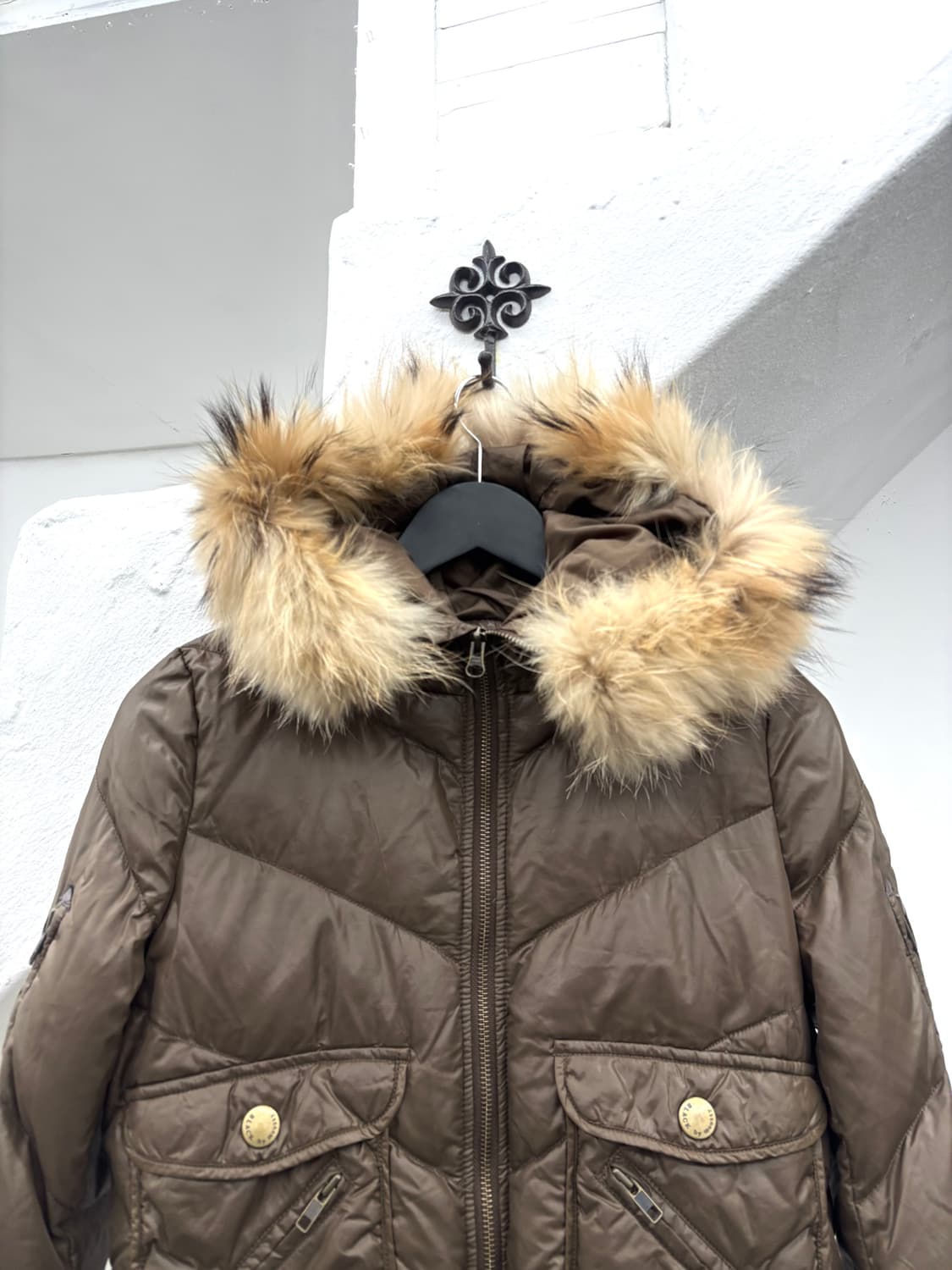 Black by Moussy fur trimmed ribbed parka 상품이미지5