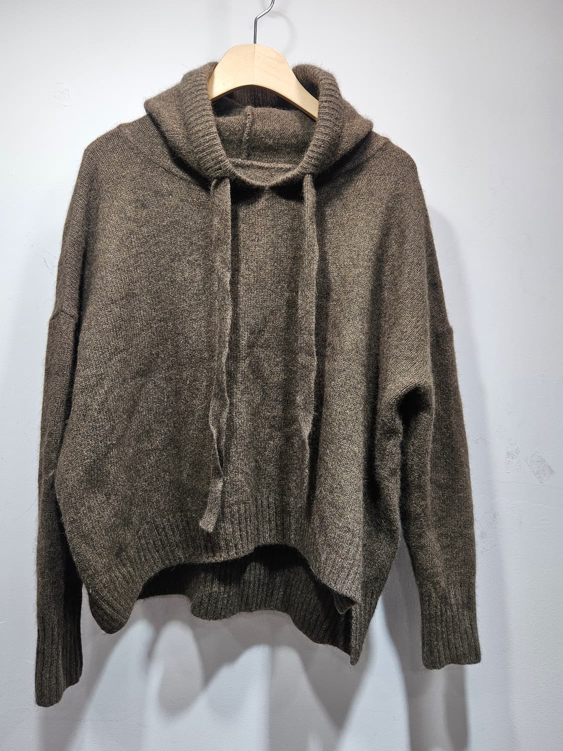 브라운 후드 니트 상품이미지7