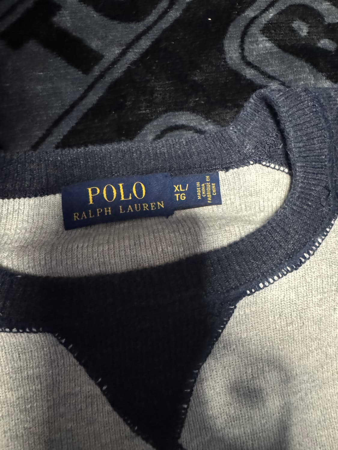 폴로 랄프 로렌 래글런 니트 그레이 네이비 상품이미지4