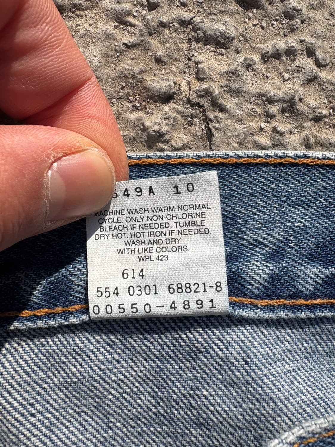 90's 리바이스 550 테이퍼드 데님팬츠 B97 상품이미지5