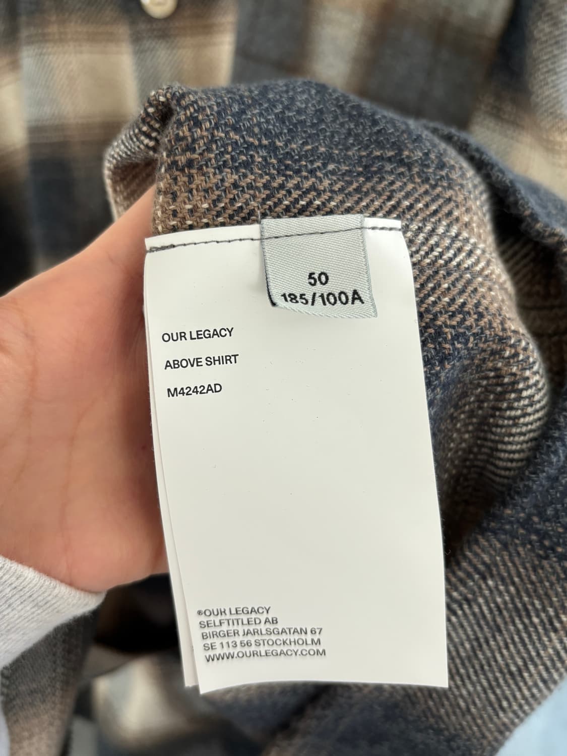Our Legacy 아워레가시 어보브 플란넬 체크 오버 셔츠 상품이미지7