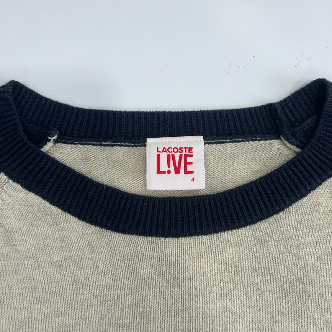 Lacoste 라코스테 네이비 아이보리 나그랑 니트 상품이미지5