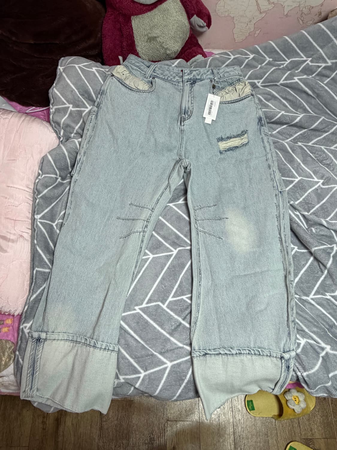 MISCHIEF* LAZY DROP JEAN_LIGHT BLUE  상품이미지5