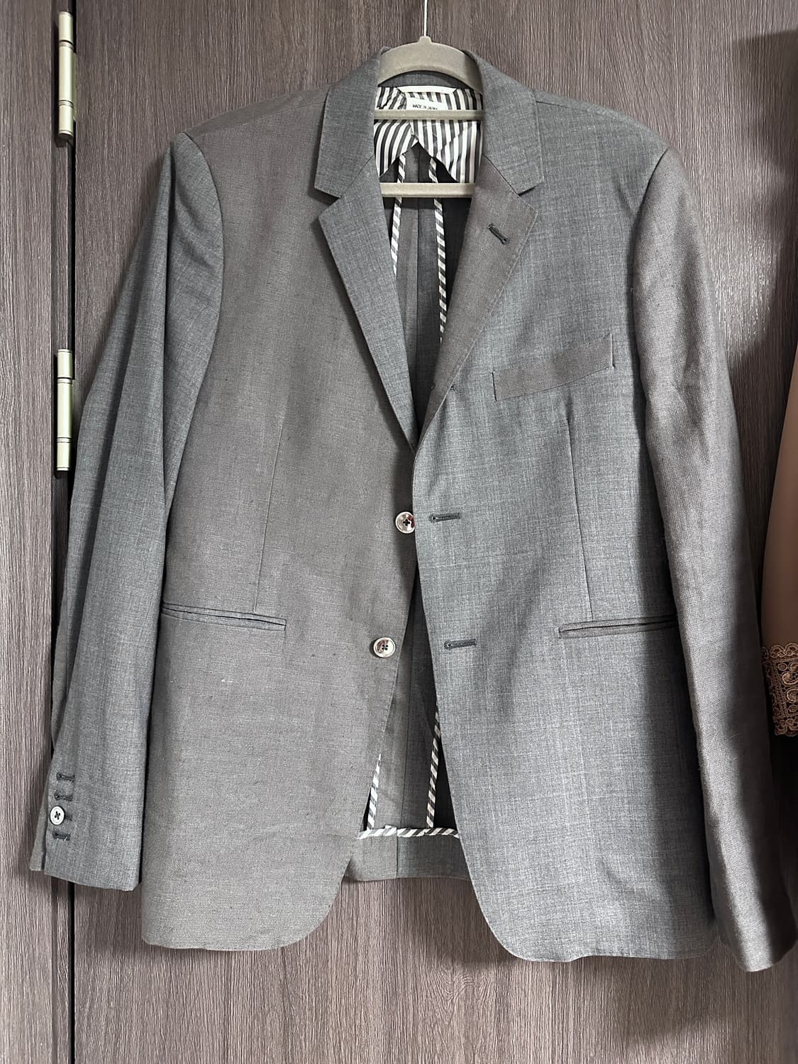 톰브라운 펀믹스 린넨 울 블레이저 자켓 상품이미지1