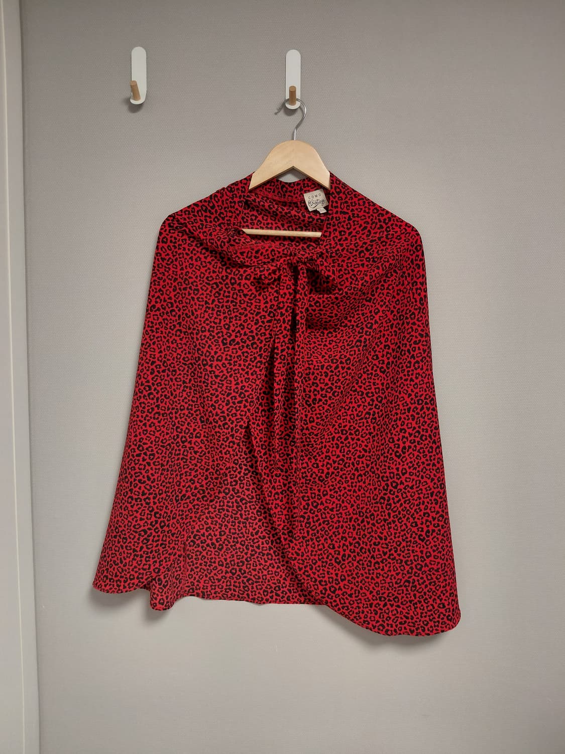 갸루 호피패턴 숄 가디건 상품이미지2