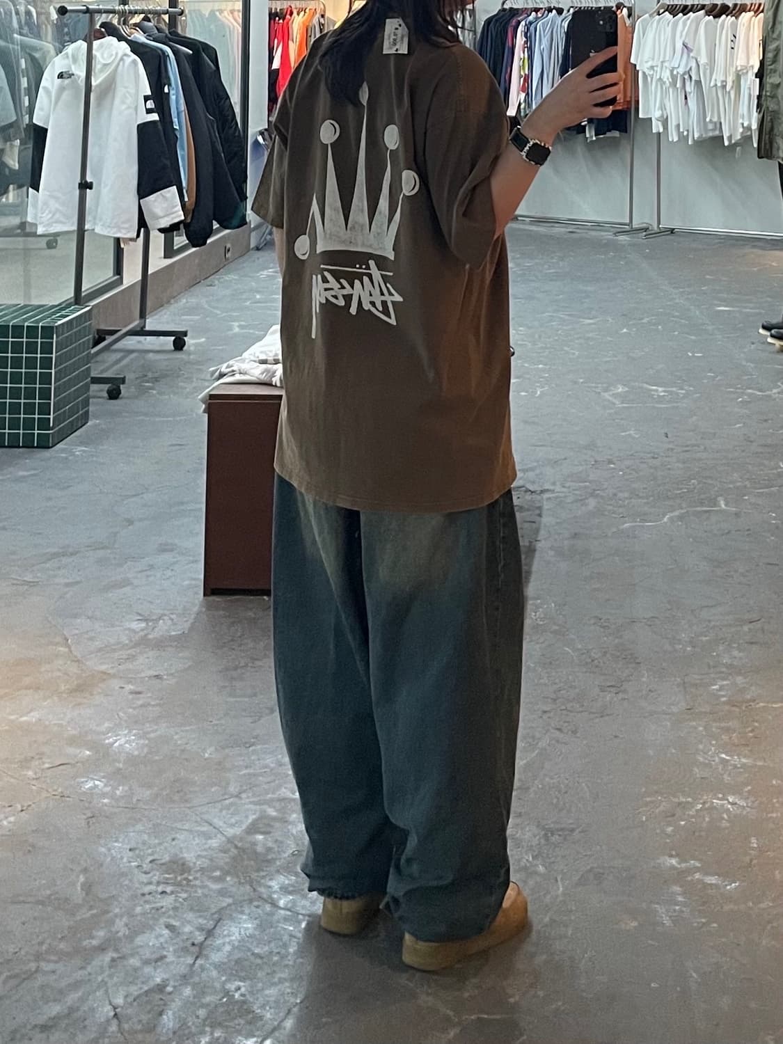 스투시 빈티지 워싱 크라운 피그먼트 반팔 H1440 상품이미지2