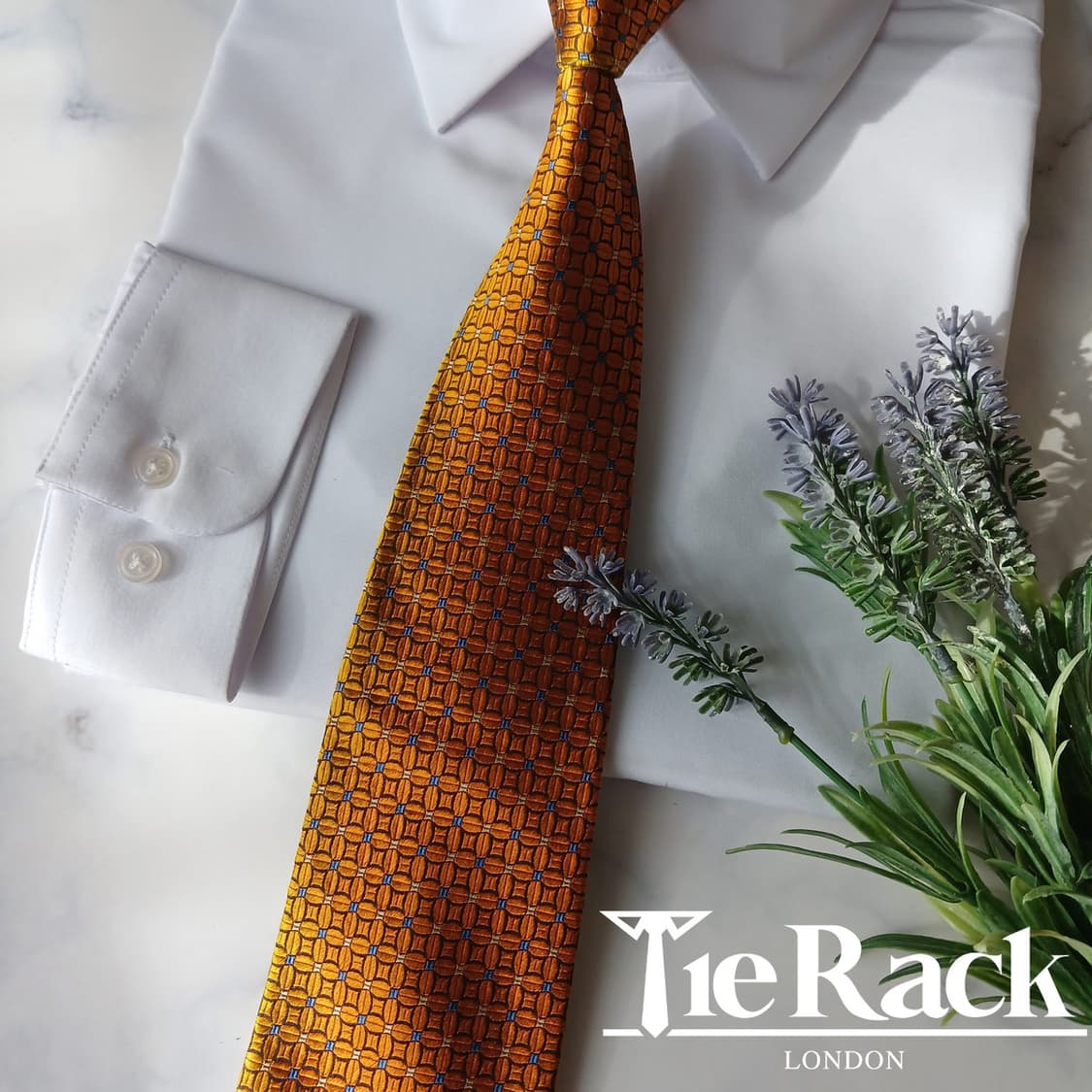 타이랙 실크 골드 기하 패턴 넥타이 9.6cm A+등급 A19853
 상품이미지2