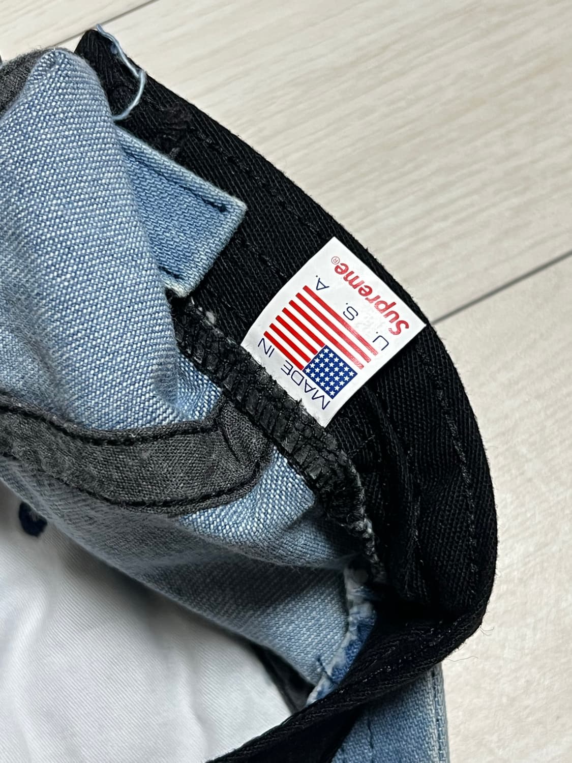 Supreme 슈프림 멀티 컬러 로고 워시드 데님 6패널 볼캡 모자 상품이미지6