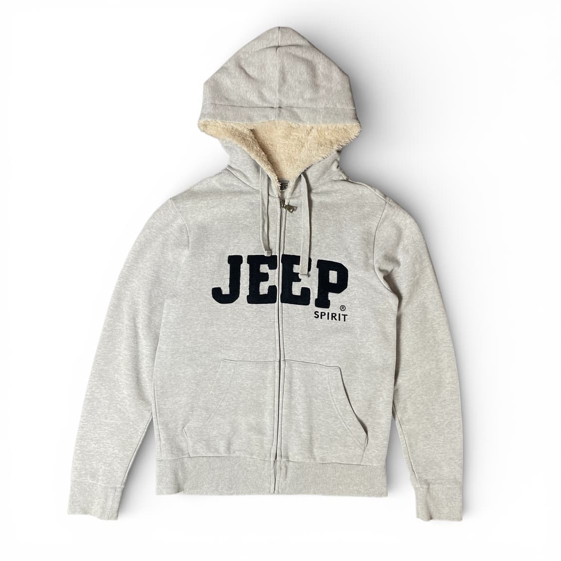 지프 그레이 기모 로고 후드집업 M 상품이미지1