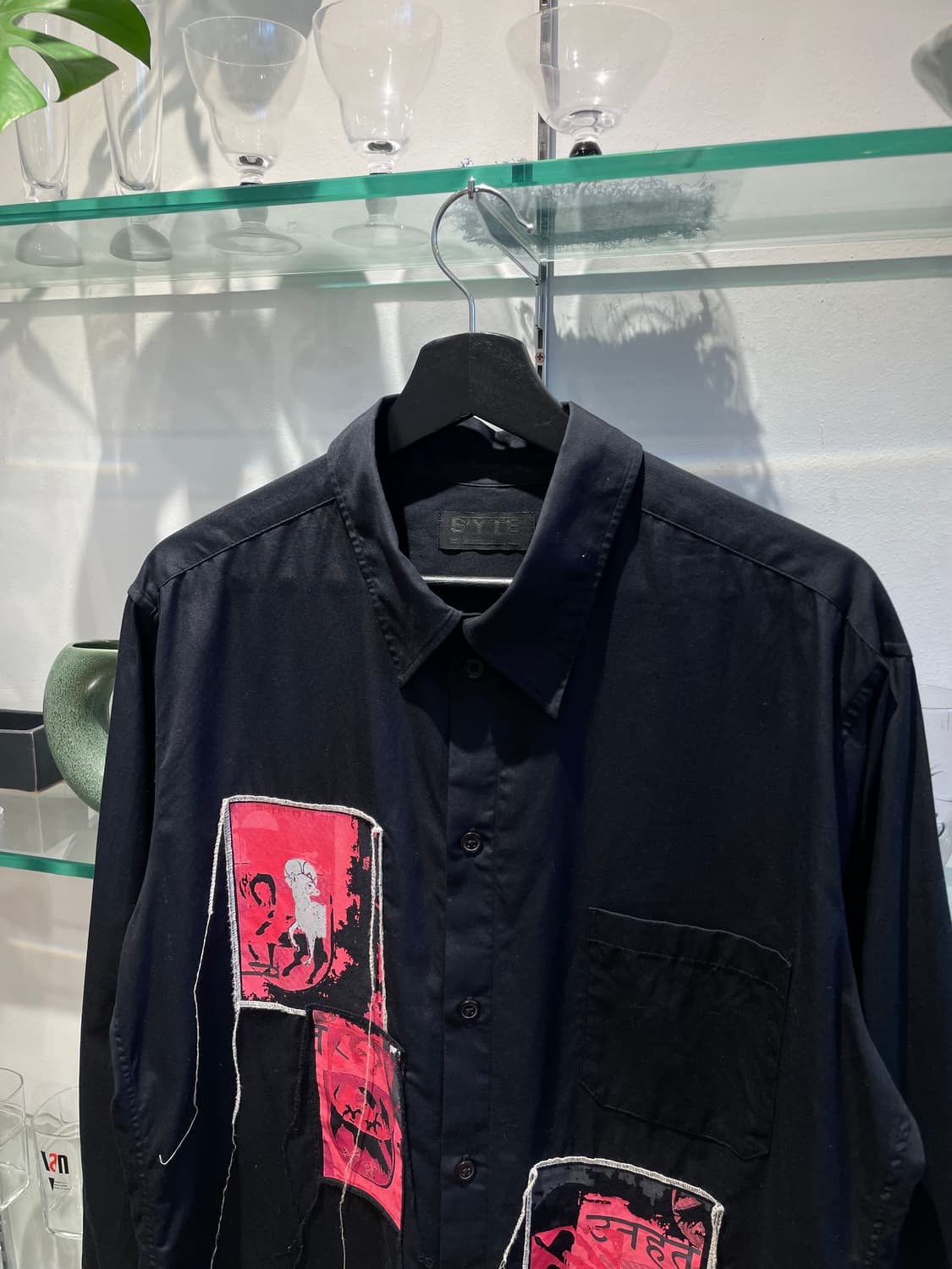 요지야마모토 S’YTE stitched patchwork shirt 상품이미지3