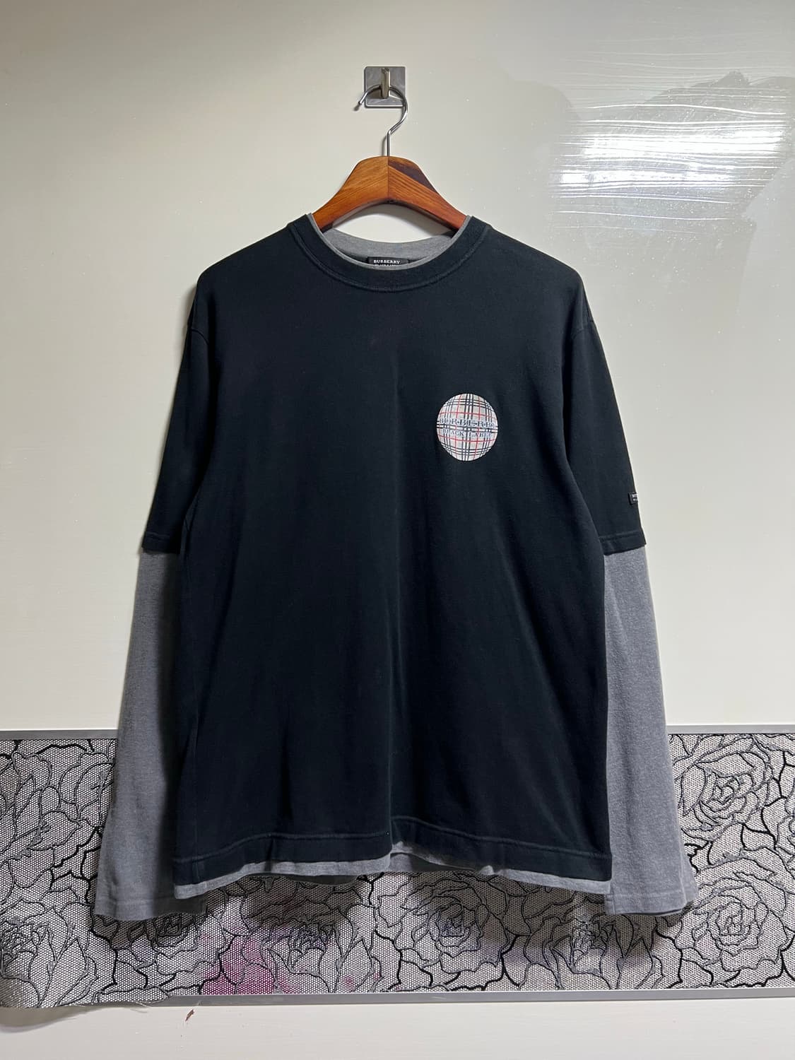 Y2k 버버리 블랙라벨 레이어드 티셔츠 상품이미지1
