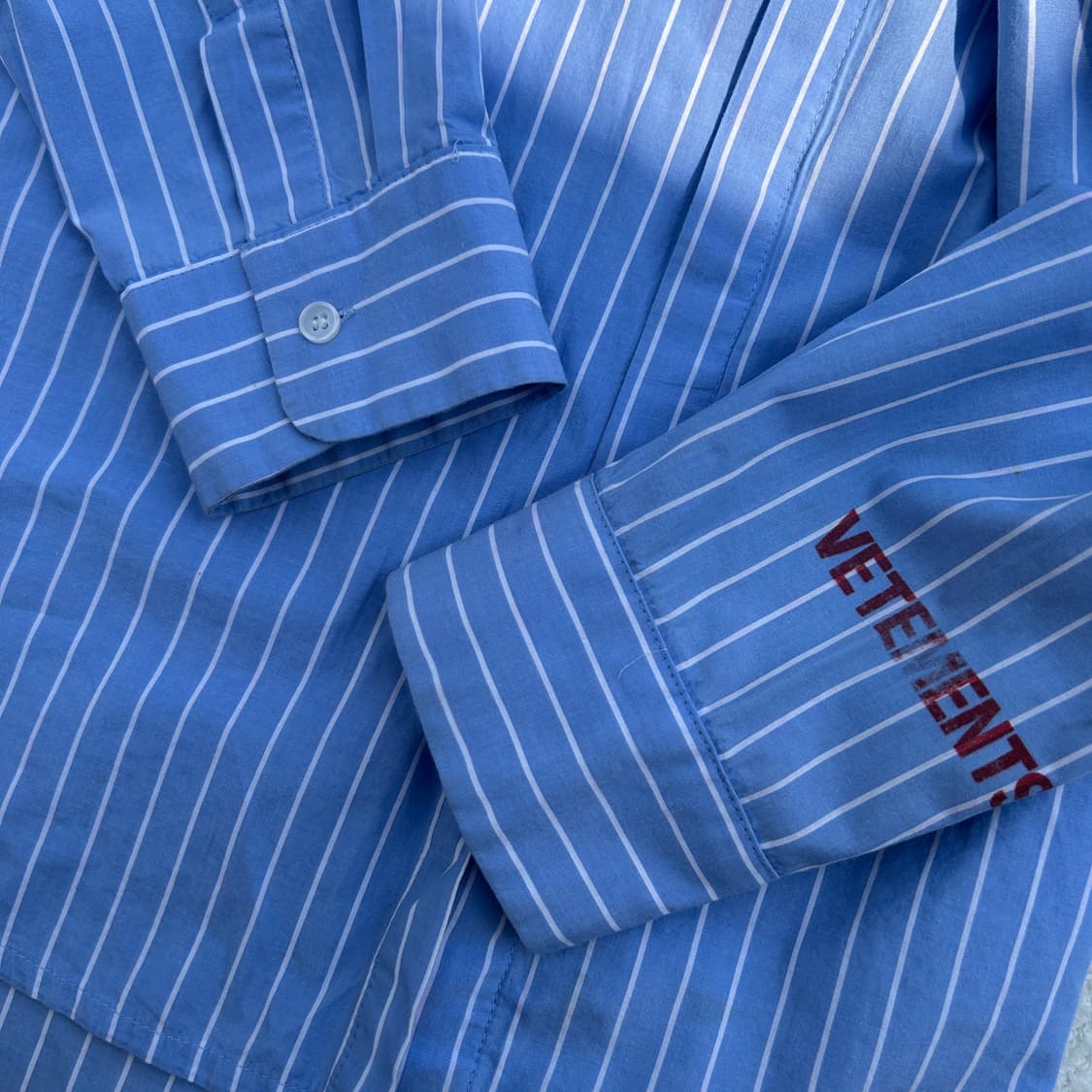 베트멍 스카이블루 스트라이프 아나키 셔츠  상품이미지5