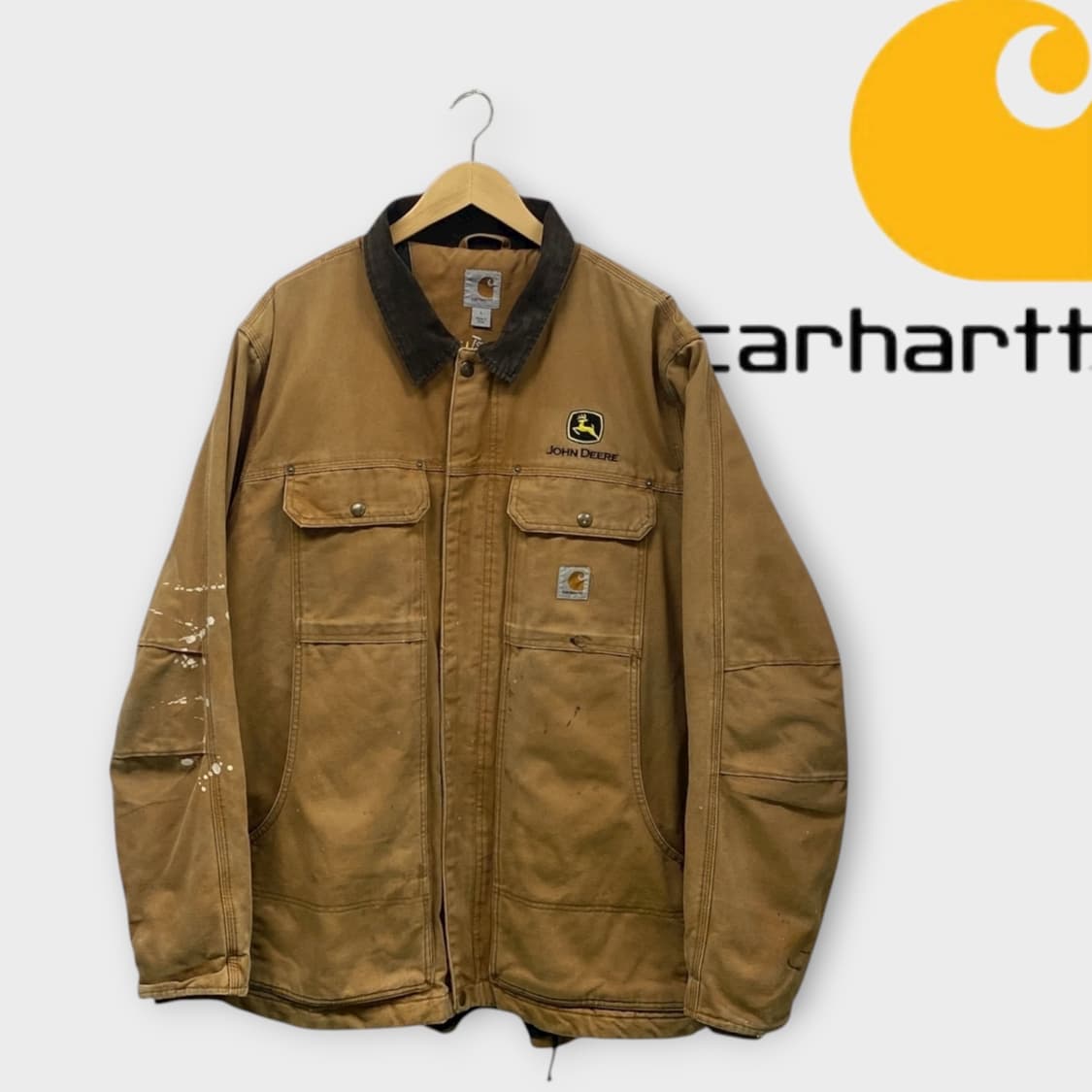 칼하트 카멜 90s 썬페이딩 덕 캔버스 워크자켓 L 상품이미지2