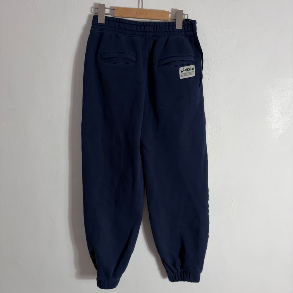 아식스 삼선 트레이닝 조거팬츠 네이비(S) 상품이미지2