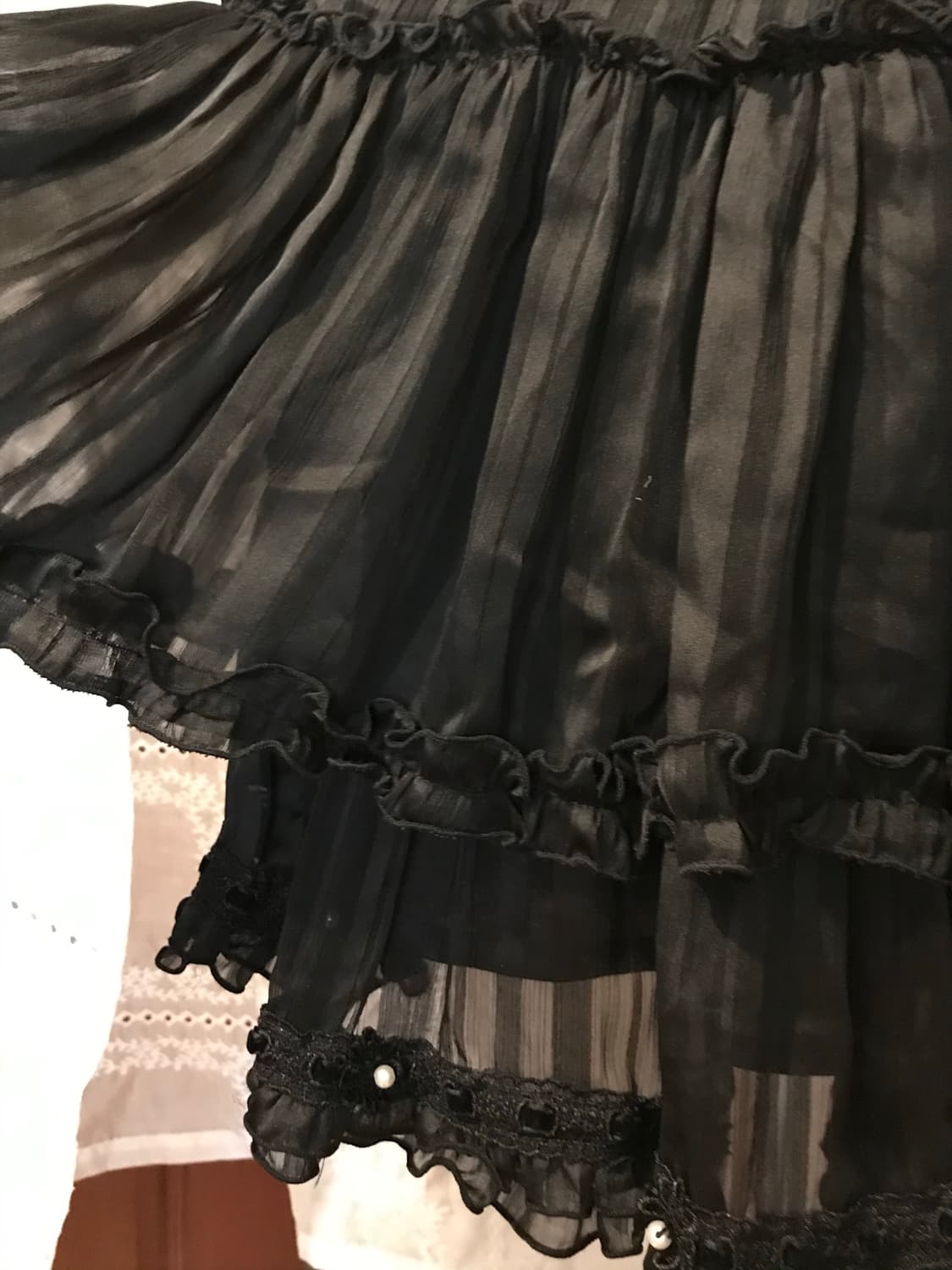 엑시즈팜 블랙 러플 스커트 상품이미지4