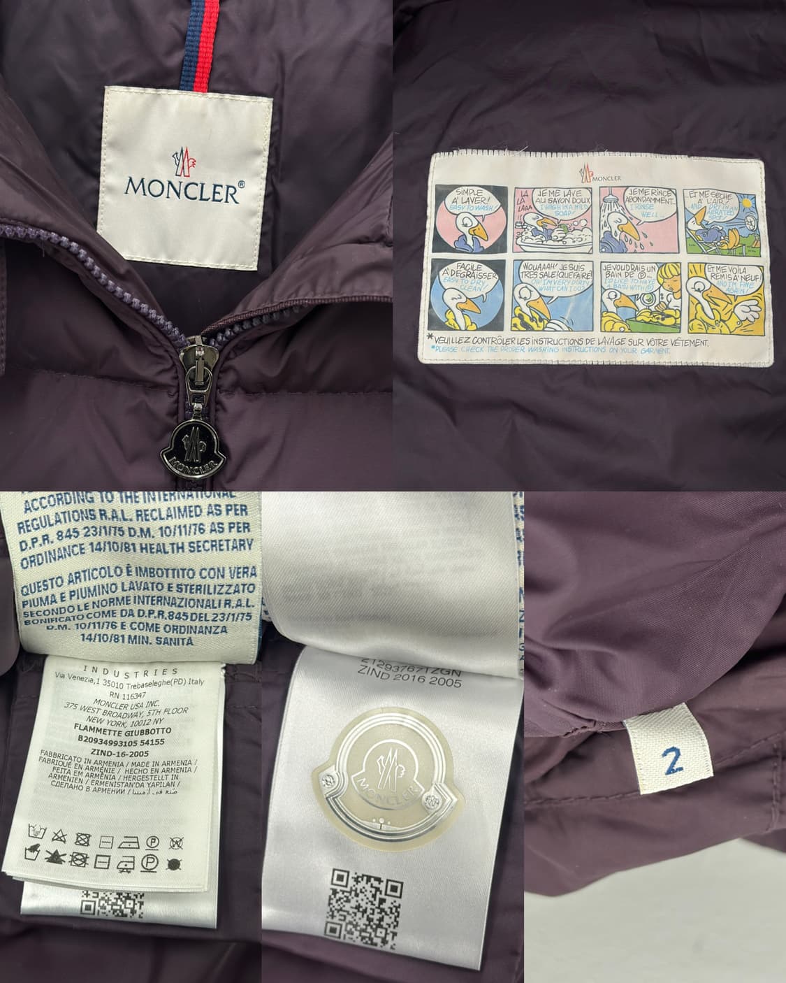 몽클레어 플라메뜨 버건디 롱패딩 상품이미지7