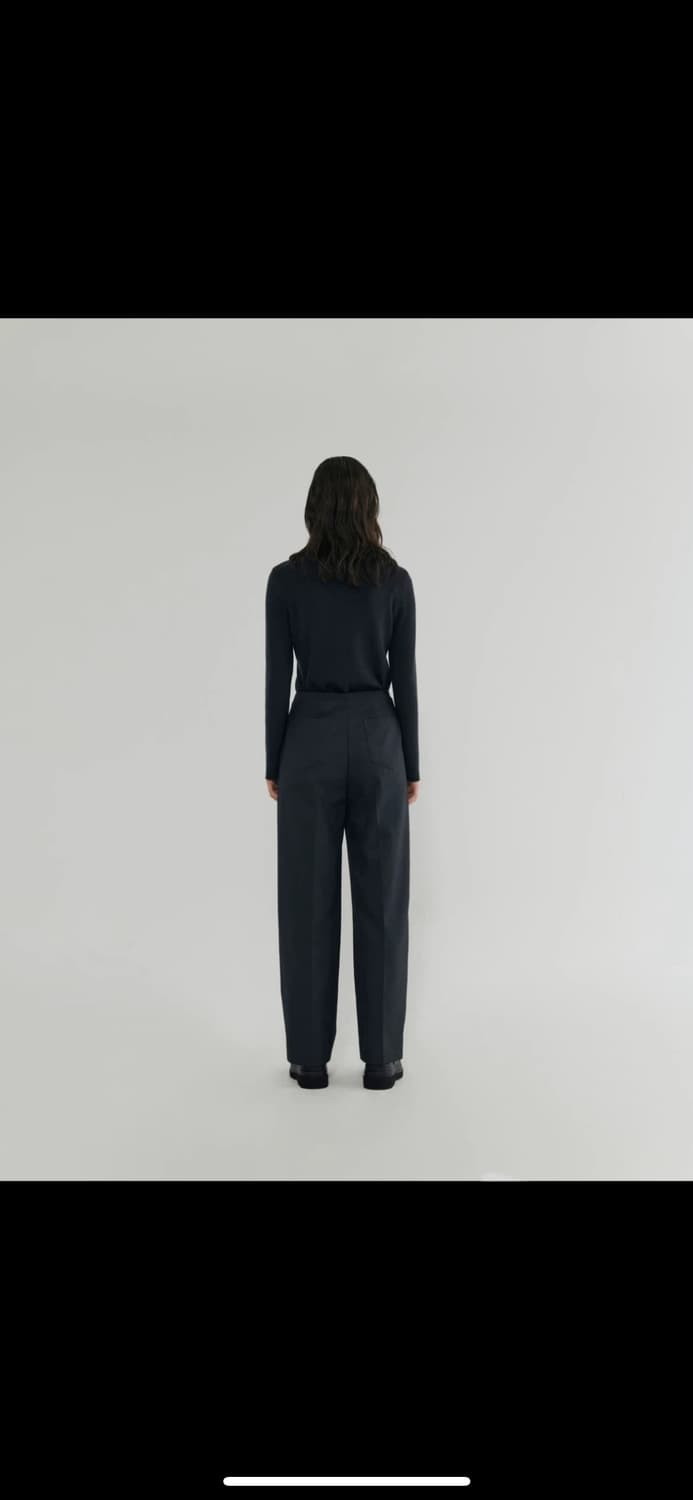 LABEL 블랙와이드 핀턱팬츠 / 테일러드팬츠 상품이미지3