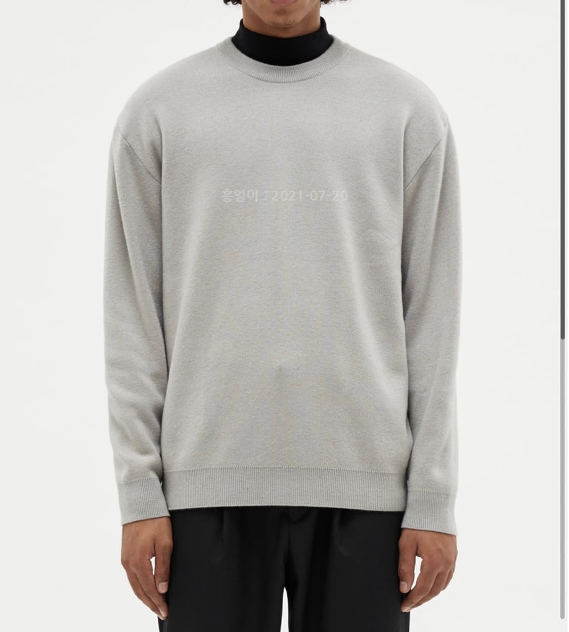 엘무드 엘프 캐시미어 니트 클라우드 그레이 44 95 상품이미지1