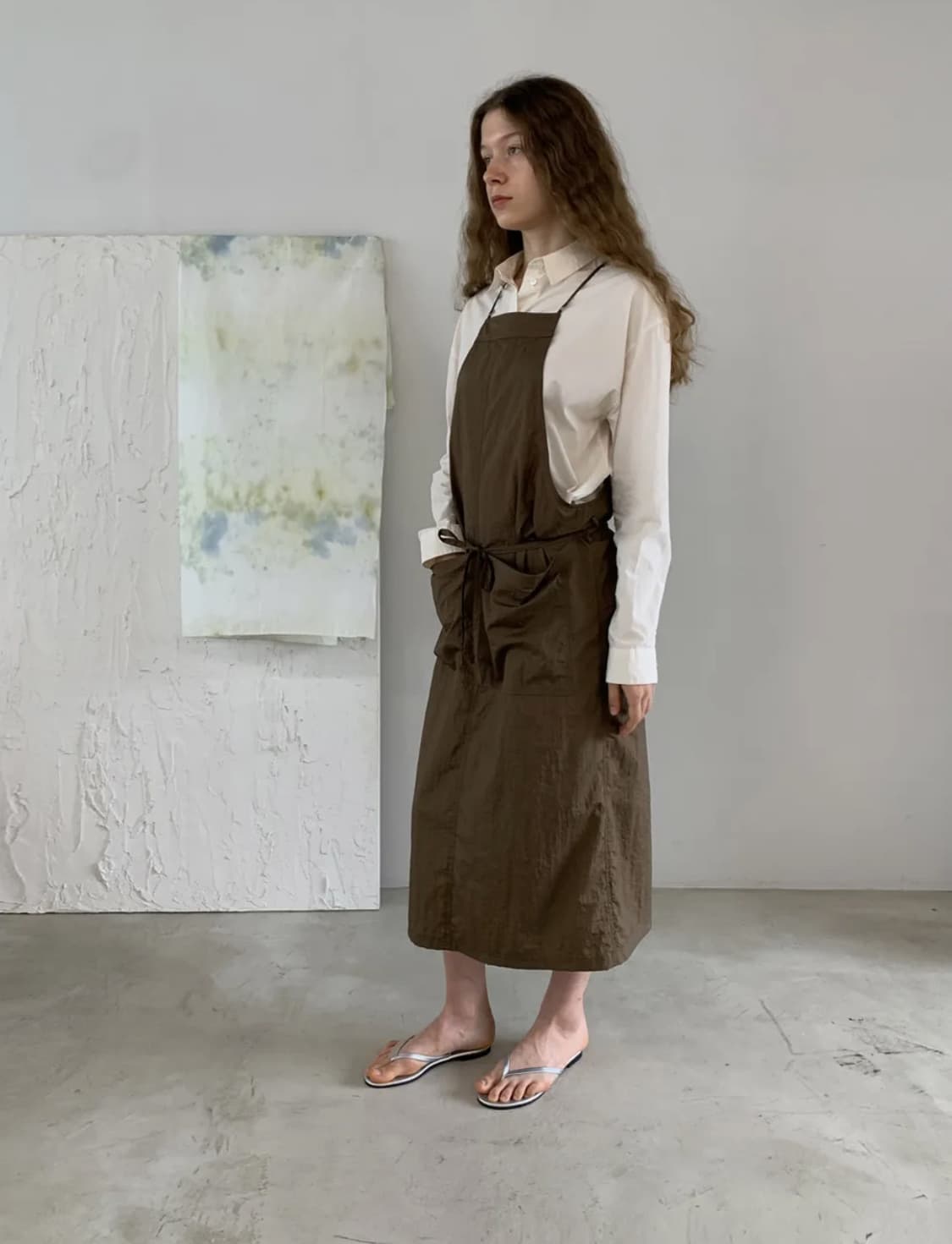 마그리프 MaGriffe 피나포어 드레스 브라운 상품이미지1