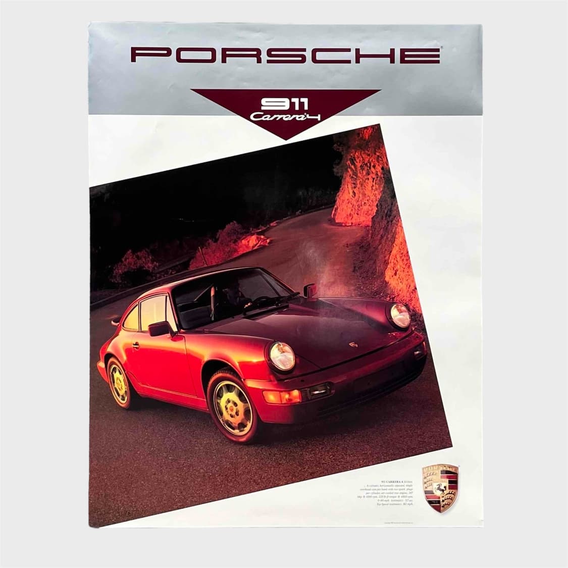 포르쉐 911 카레라 빈티지 포스터 (액자포함) 상품이미지1