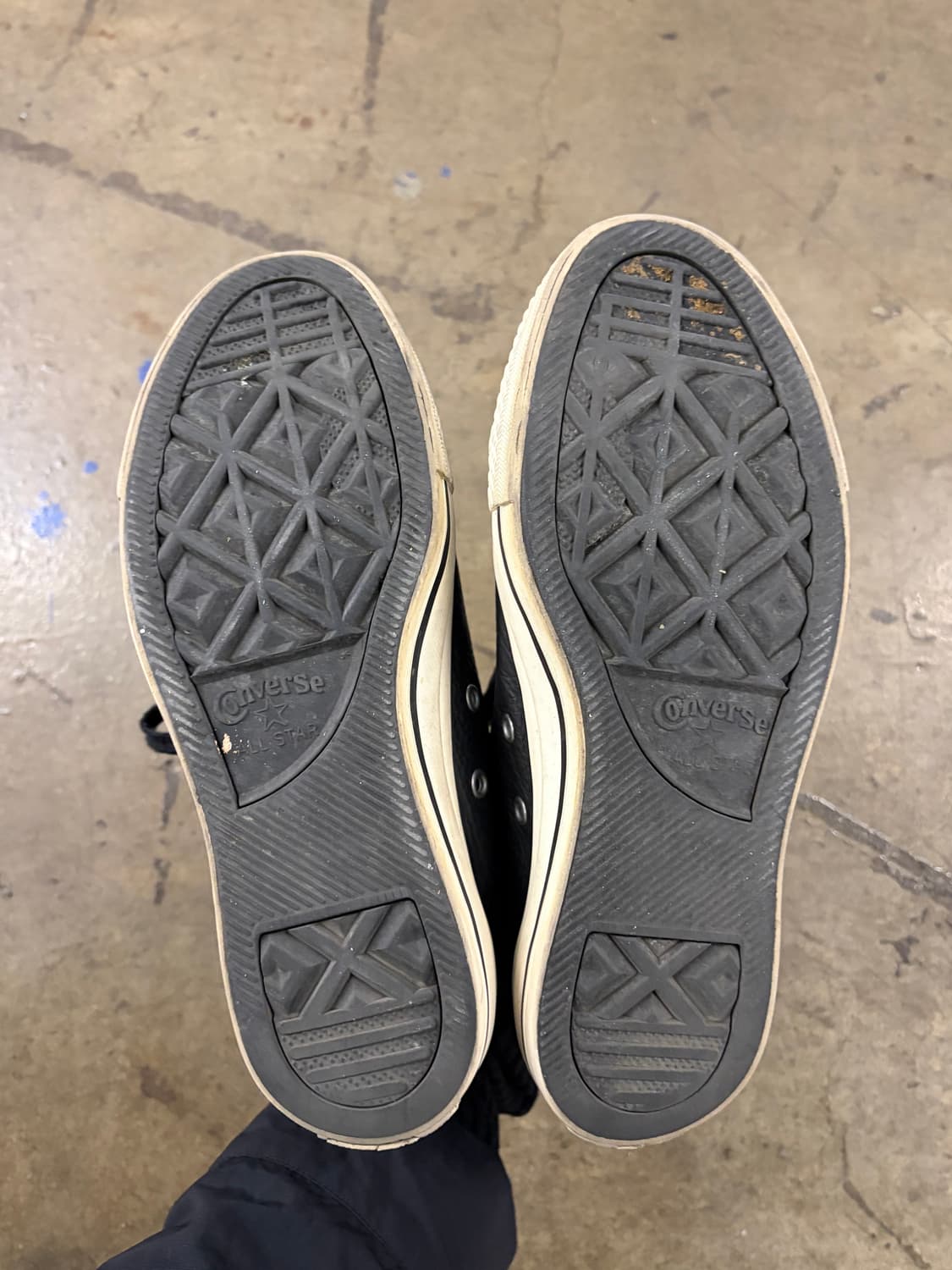 컨버스 블랙 레더 하이 스니커즈 230 상품이미지8