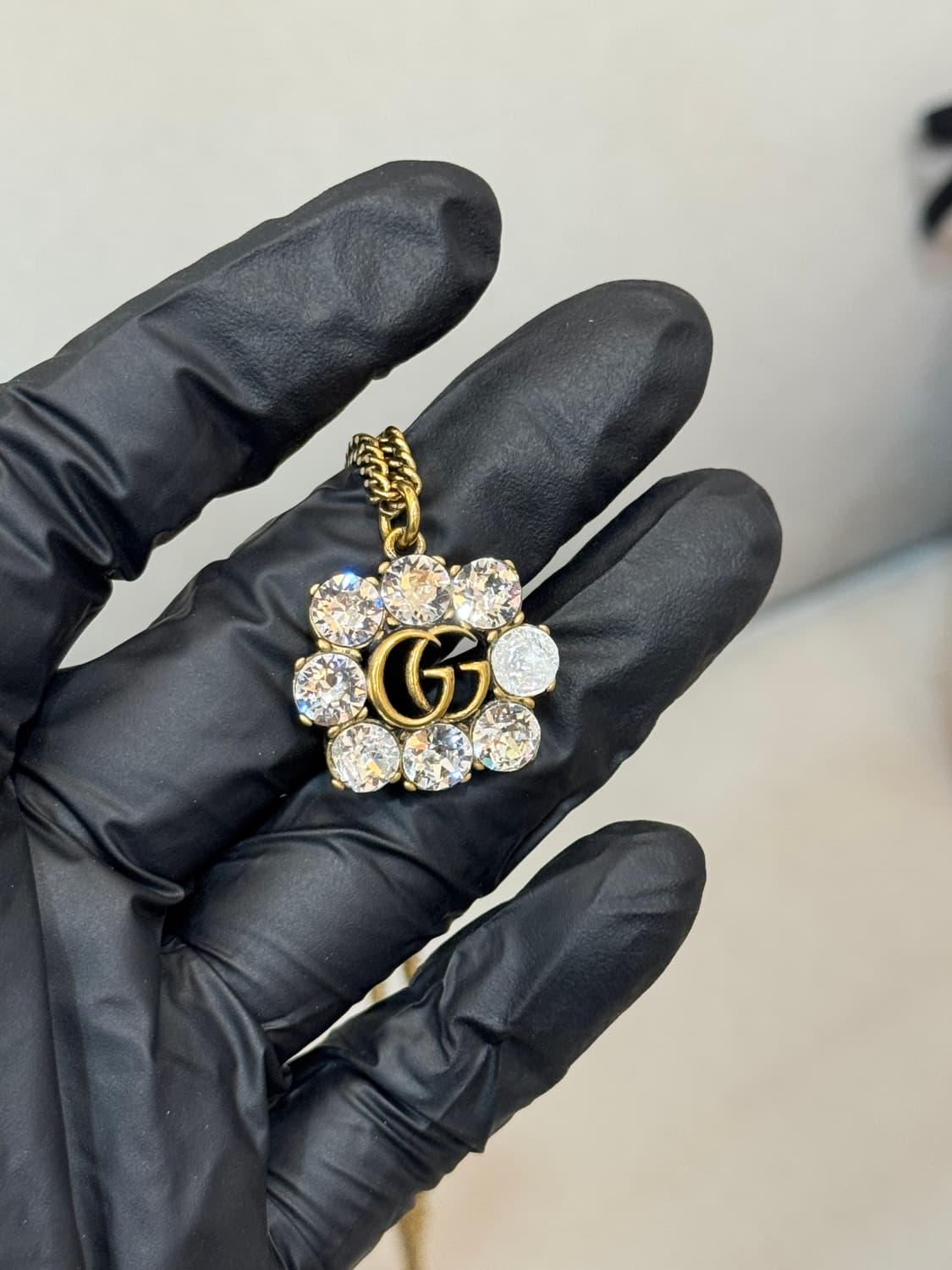 구찌 크리스탈 더블 G 네크리스 목걸이 상품이미지2