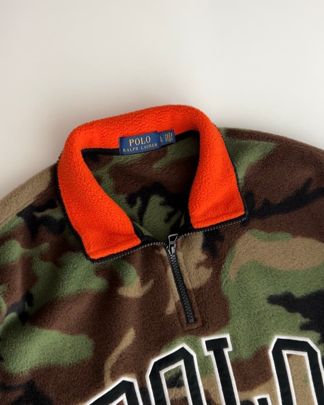 폴로 랄프로렌 카모 플리스 반집업 L 상품이미지5