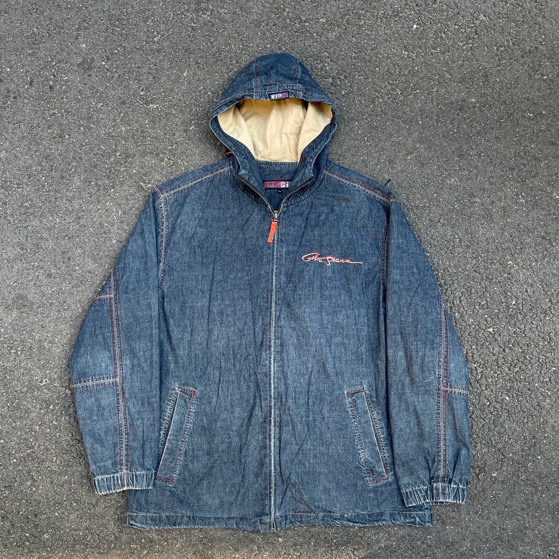 90s VTG GIA 올드스쿨 힙합 스케이터 후드 데님 자켓 105 상품이미지1