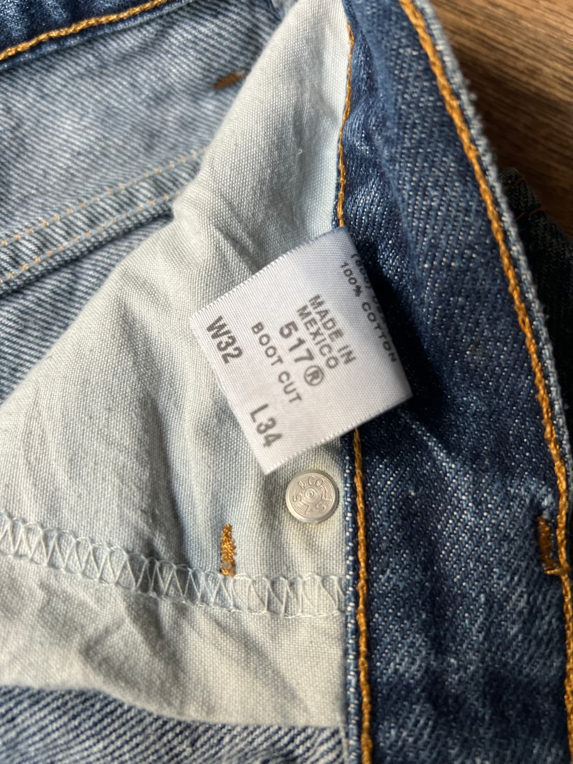 [32]00's 리바이스 USA 517 빈티지 워싱 플레어핏 데님 팬츠 상품이미지4