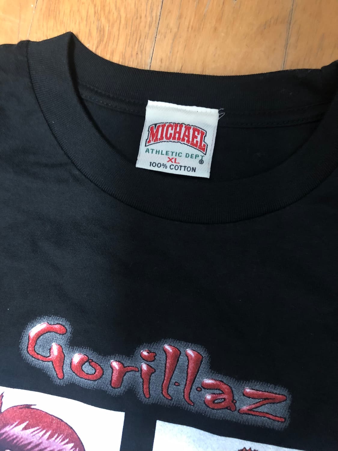 Michael 고리ㄹ라즈 Gorillaz 블랙 반팔 티셔츠 XL 상품이미지5