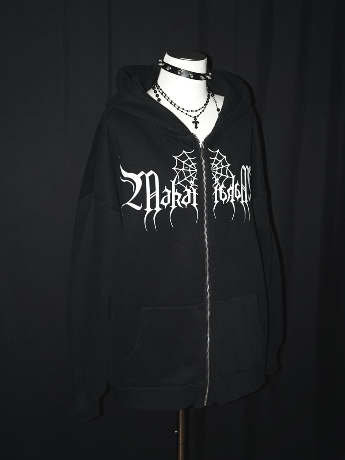(dirallg) web lettering zip-up hood  상품이미지2