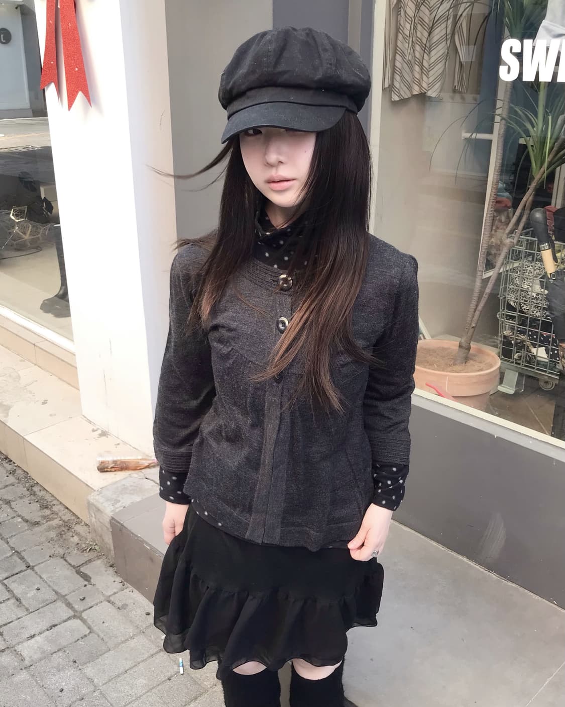 (5ps) 블랙 소녀 코디 세트 🤍 상품이미지2